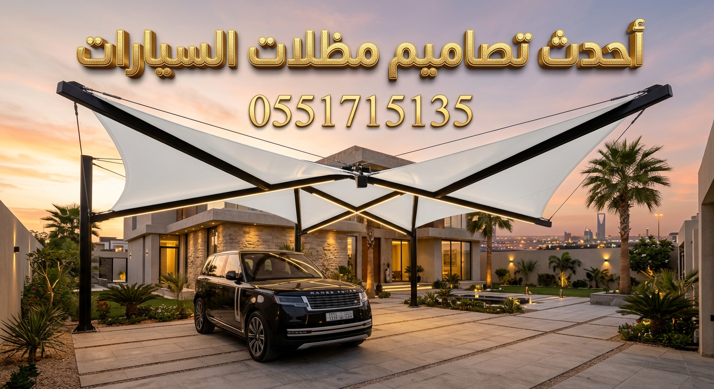 أحدث تصاميم مظلات سيارات بالرياض المودرن