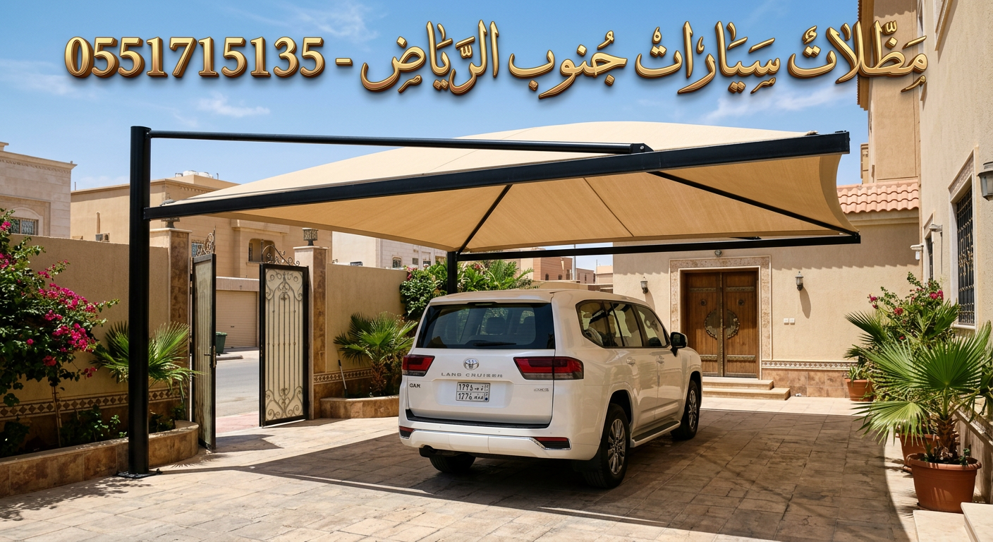 تركيب مظلات سيارات جنوب الرياض حي الشفا والعزيزية