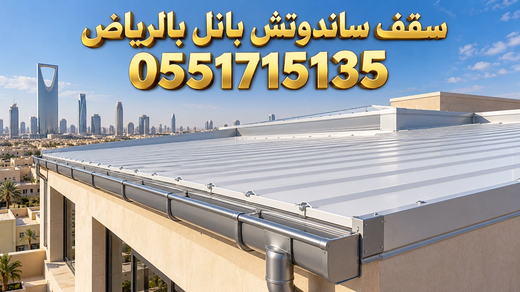 سقف ساندوتش بانل بالرياض معزول للأسطح