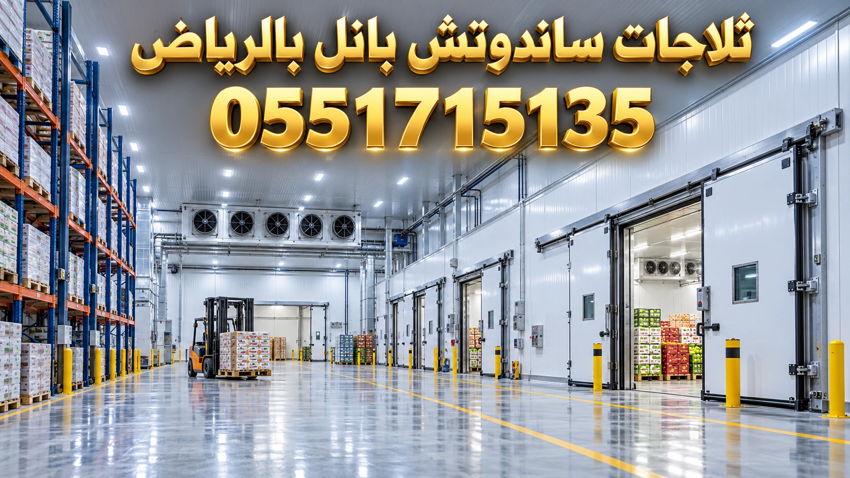 ثلاجات ساندوتش بانل بالرياض وغرف تبريد مركزية