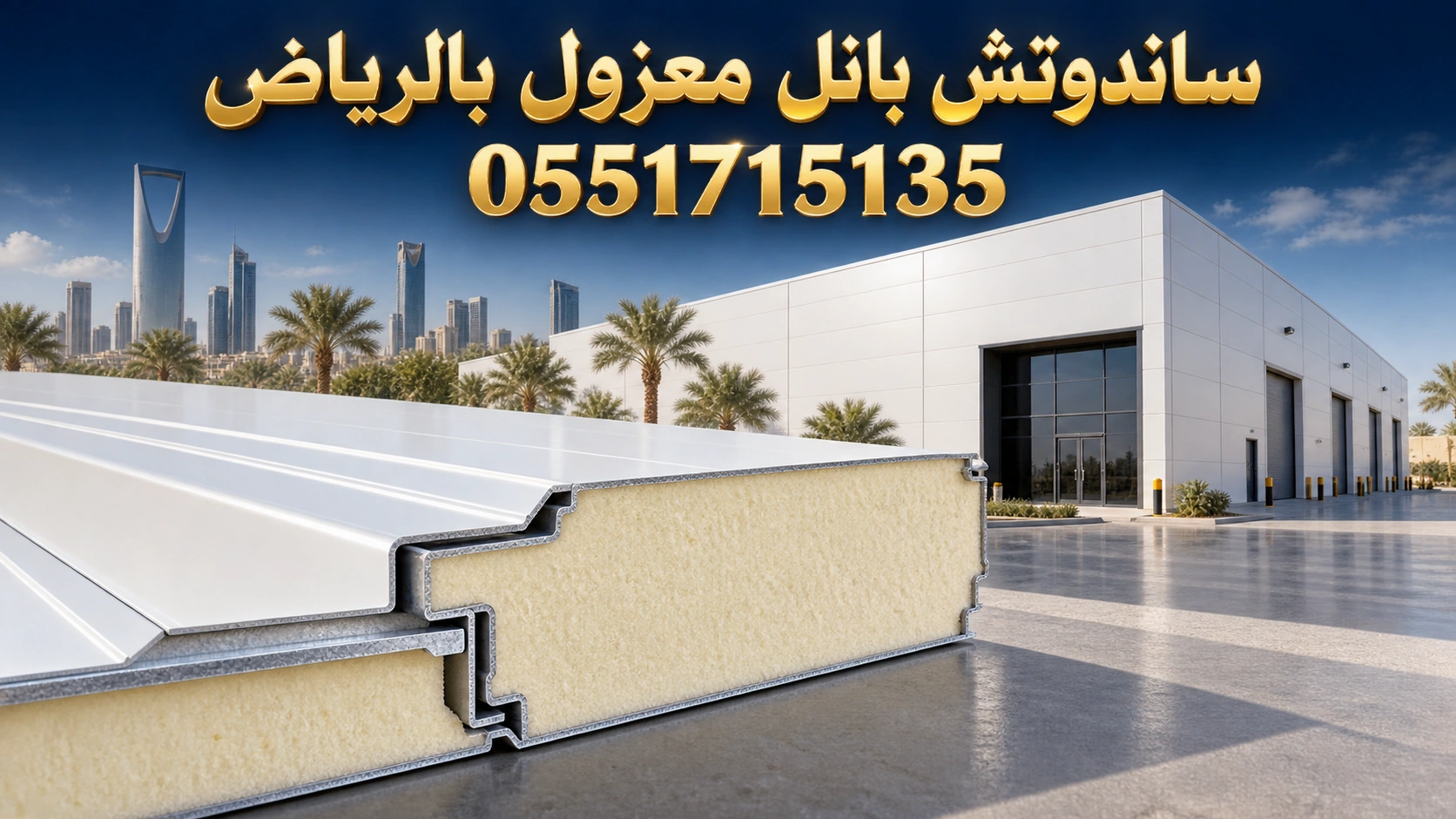 ساندوتش بانل معزول بالرياض بالفوم المضغوط