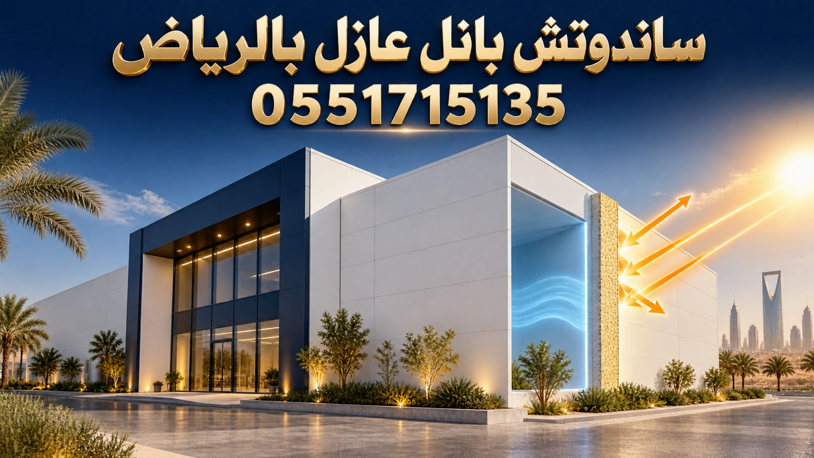 ساندوتش بانل عازل بالرياض للحرارة والصوت