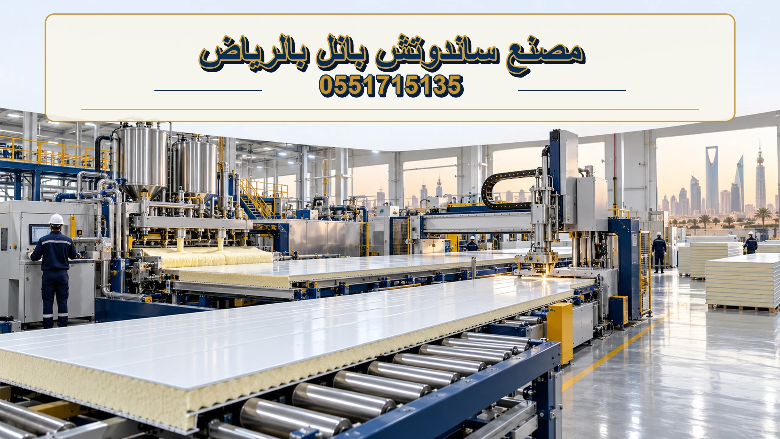 مصنع ساندوتش بانل بالرياض لخطوط الإنتاج الحديثة